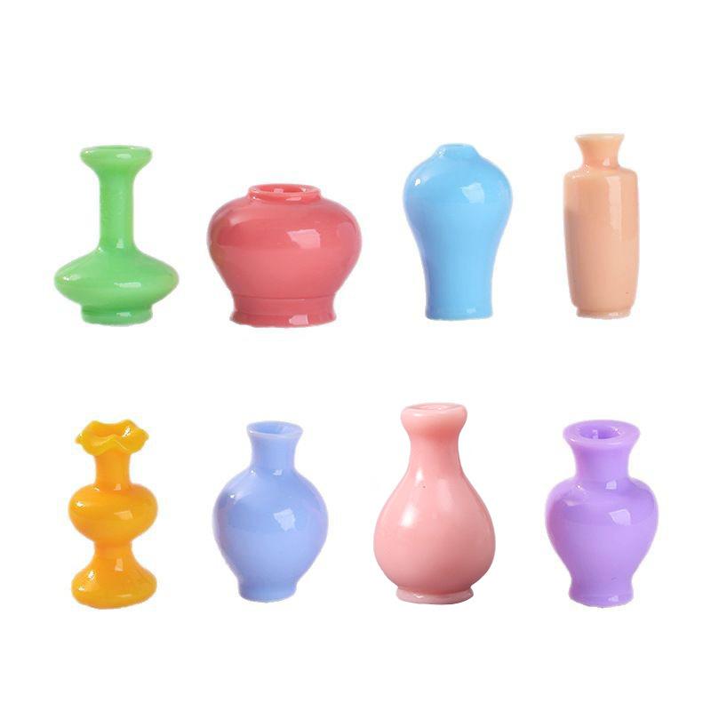 Small Flower Vases Micro-landscape Porcelain Vases Resin Models Small Ornaments Scene Props
