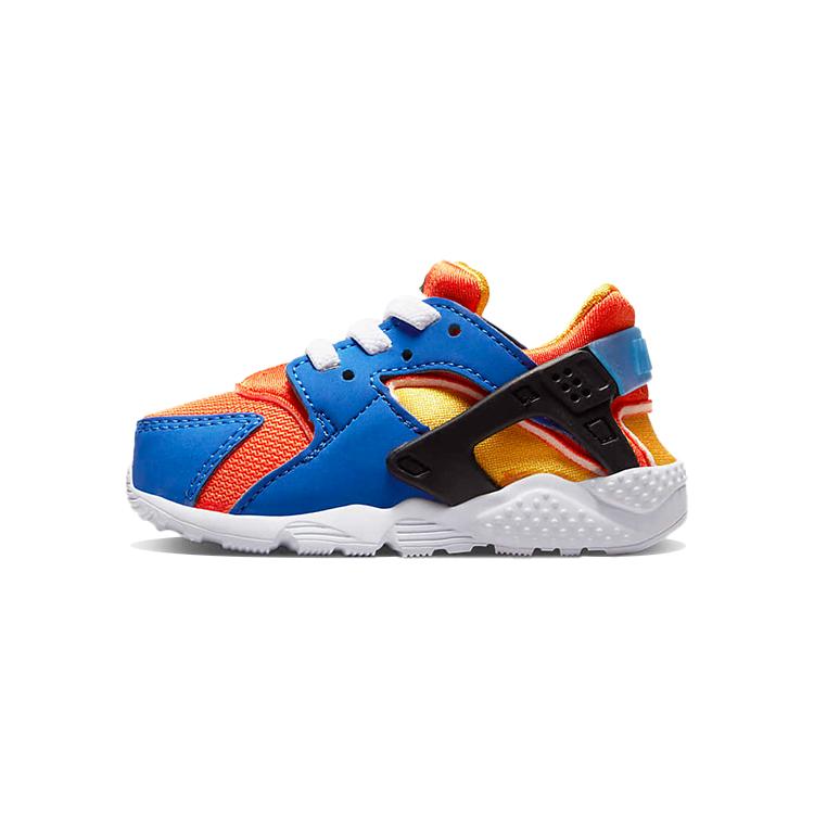 

новые Nike Huarache Run Нескользящая Амортизация Износостойкие Низкие Детские Кроссовки Синий Оранжевый Для Младенцев и Малышей 25