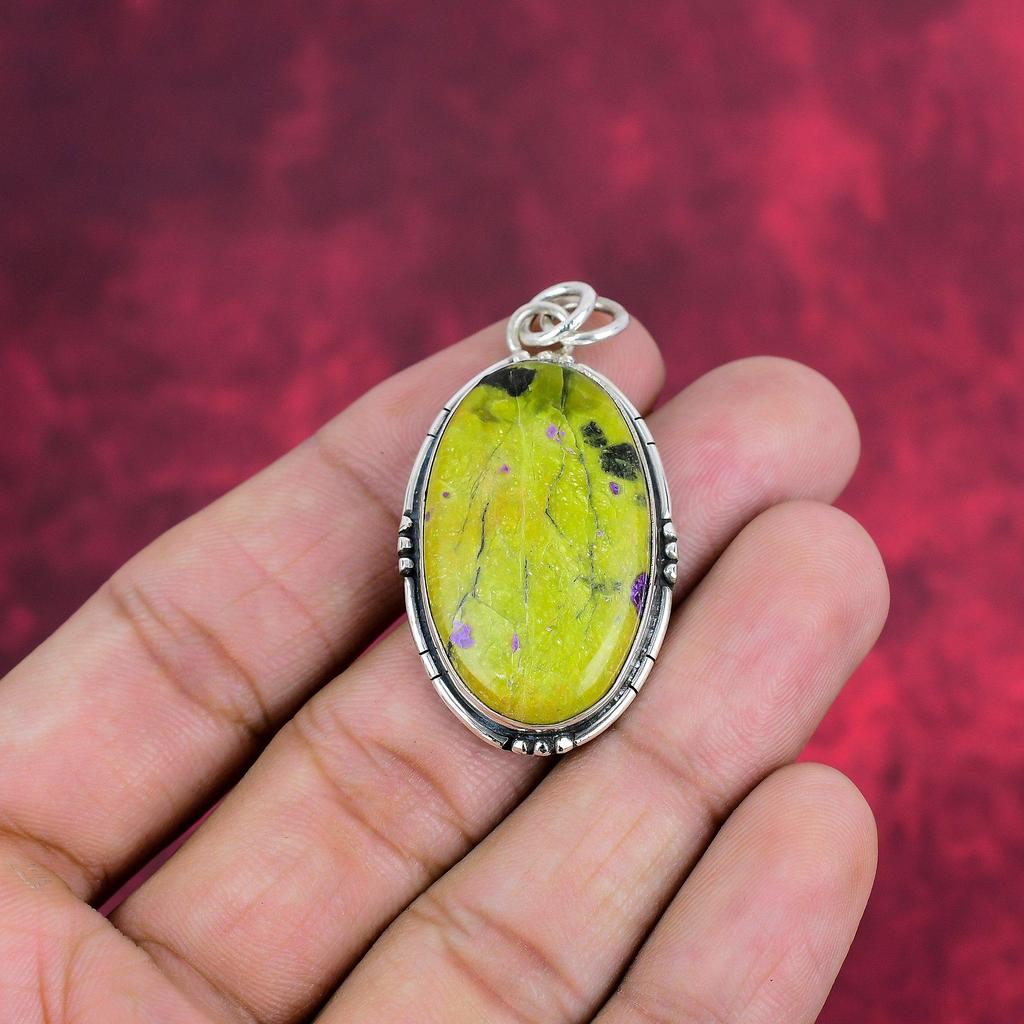 Atlantisite Handmade Latest Design Jewelry Pendant, 925 Solid Sterling Silver Gemstone Pendant, Gift For Mother