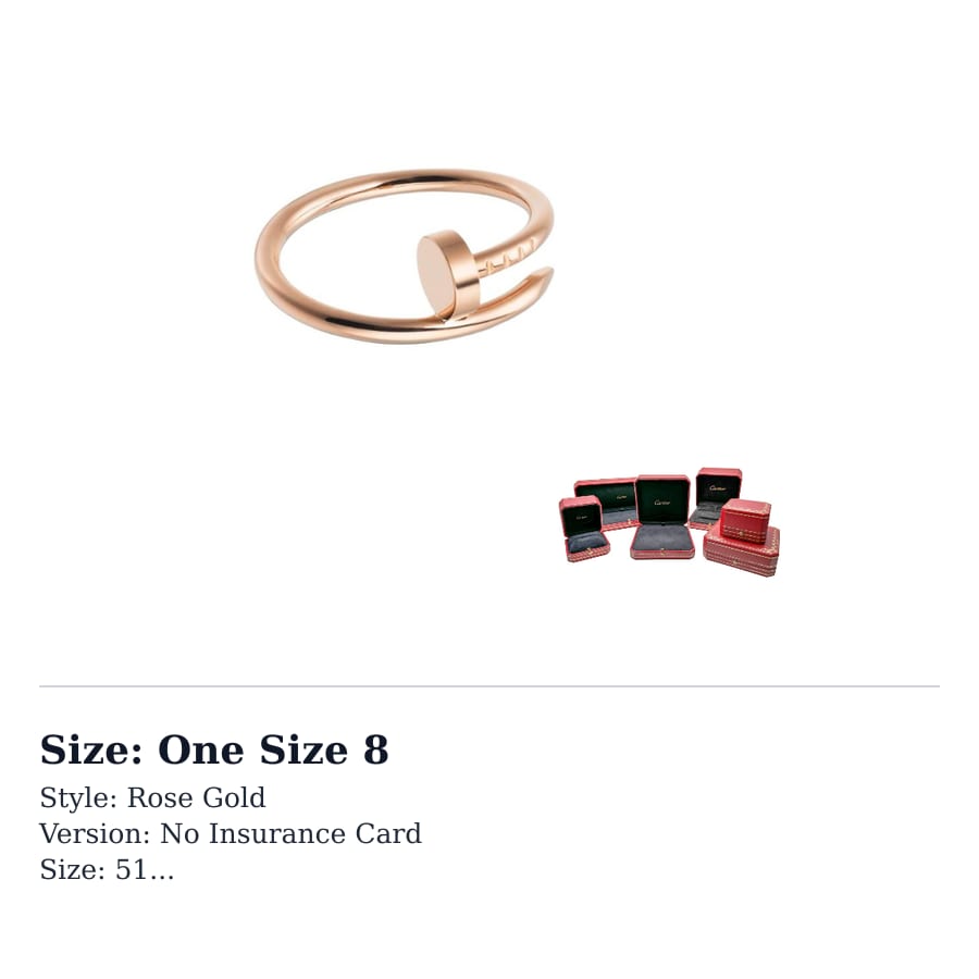 CARTIER JUSTE UN CLOU 18K Gold
