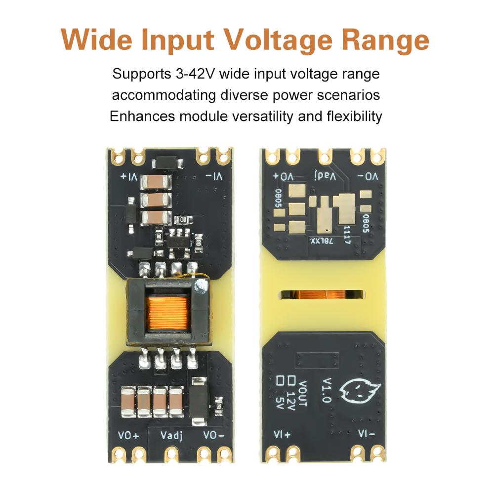 JW3510 Isolated Power Module DC-DC Buck Converter 3-42V Input to ±5V/±12V Output Boost Module Stabilizer Board Reserved for LDO