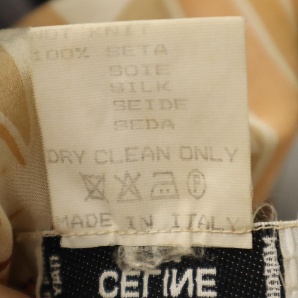 Celine 90s Old Made In Italy Overall Handle Short Sleeve Knit 40 Beige Women Used