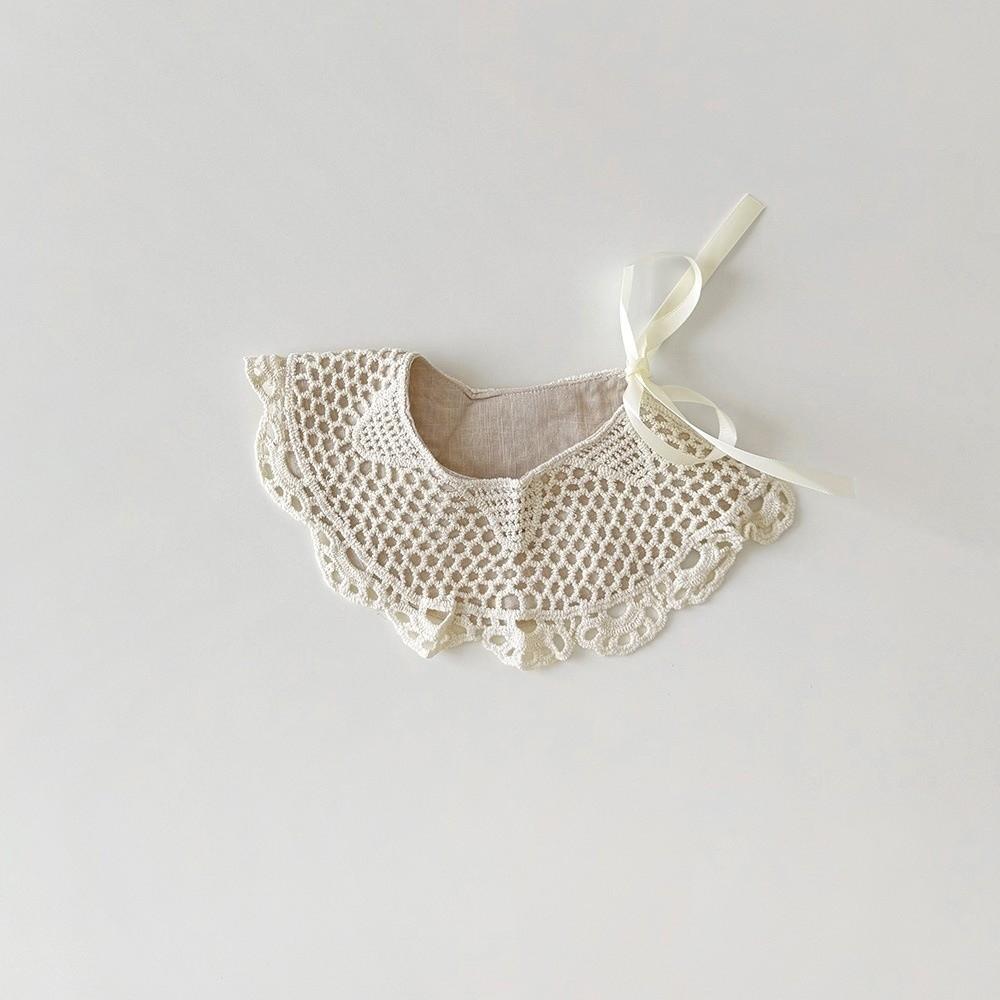 Hollow Lace Baby Eating Bib Cotton Baby Burp Cloths Sweet Lace Drool Bib  0-3Year