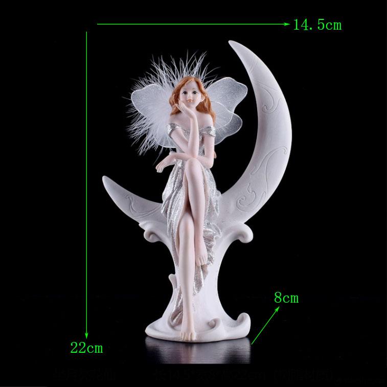 Europe Flower Fairy Beauty Angel Figurines Decoration Resin Home Crafts Desktop Cute Ornament Birthday Wedding Gift Accessories