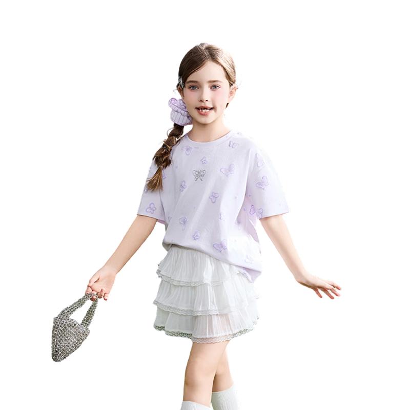 

ASK JUNIOR Girls Printed Short Sleeve T-Shirt 160