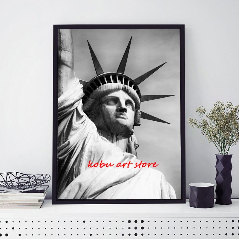 Black and White New York City Posters Prints NYC Modern Landmark Canvas Painting Wall Art Picture for Living Room Home Decor