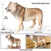 Large Solid Tibetan Gray Wolf Model - Children's Cognitive Toy Ornament