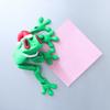 Christmas Hat Frog Refrigerator Magnet 3D Printed Movable Joints Frog Fidget Toy Articulated Animal Model Figurine Fridge Magnetic Frog Decoration