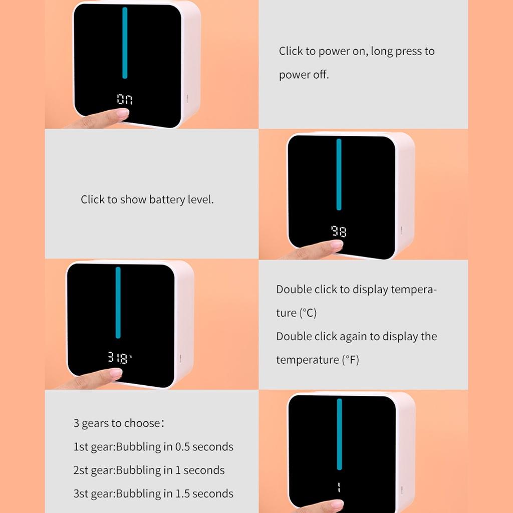 400ml Capacity Wall Mounted Touchless Automatic Sensor Foam Soap Dispenser Hand Sanitizer Liquid Fast Foaming Bathroom Accessories 5V