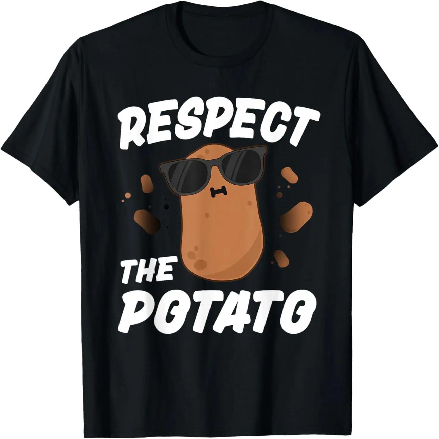 Respect The Potato For Boys Men Funny Vegetable T-Shirt XXXXL
