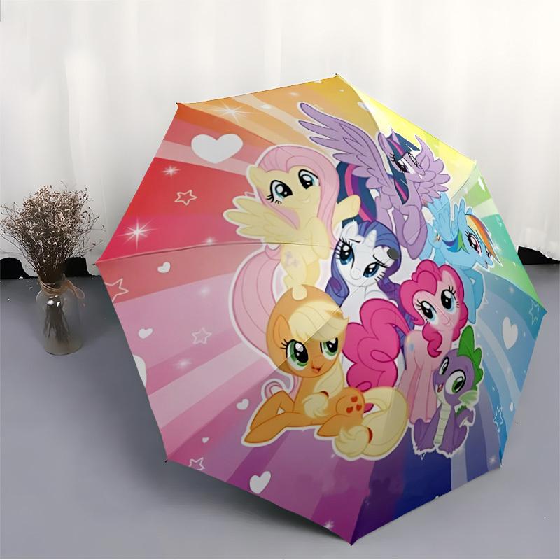 1pc My Little Pony Automatic Opening/closing Umbrella, Foldable Sunshade, Perfect Gift for Friends, Durable Handle yy250812082