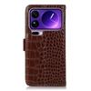 For Xiaomi 17 Pro Case RFID Blocking Wallet Crocodile Texture Genuine Cow Leather Phone Cover