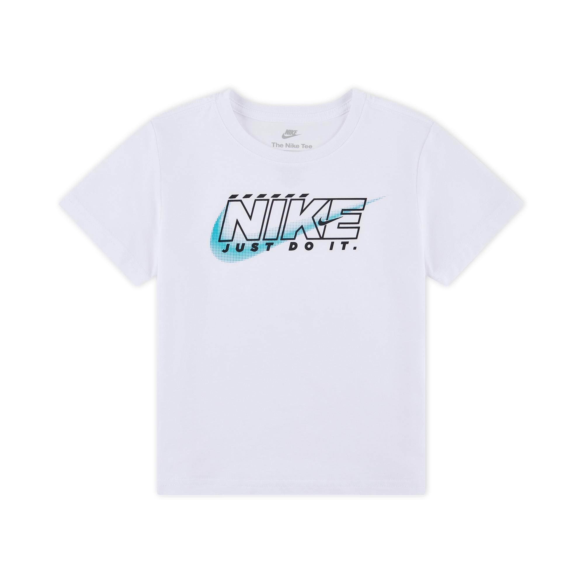 

Nike Rush Nation Soft Comfortable Round Neck Short Sleeve T-Shirt Kids Tops White II3187-100 XS