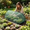 Foldable Plant Protection Netting Pop-Up Netting Garden Row Covers with 6Pcs Ground Stakes Mesh Plant Cage for Yard Flower Beds