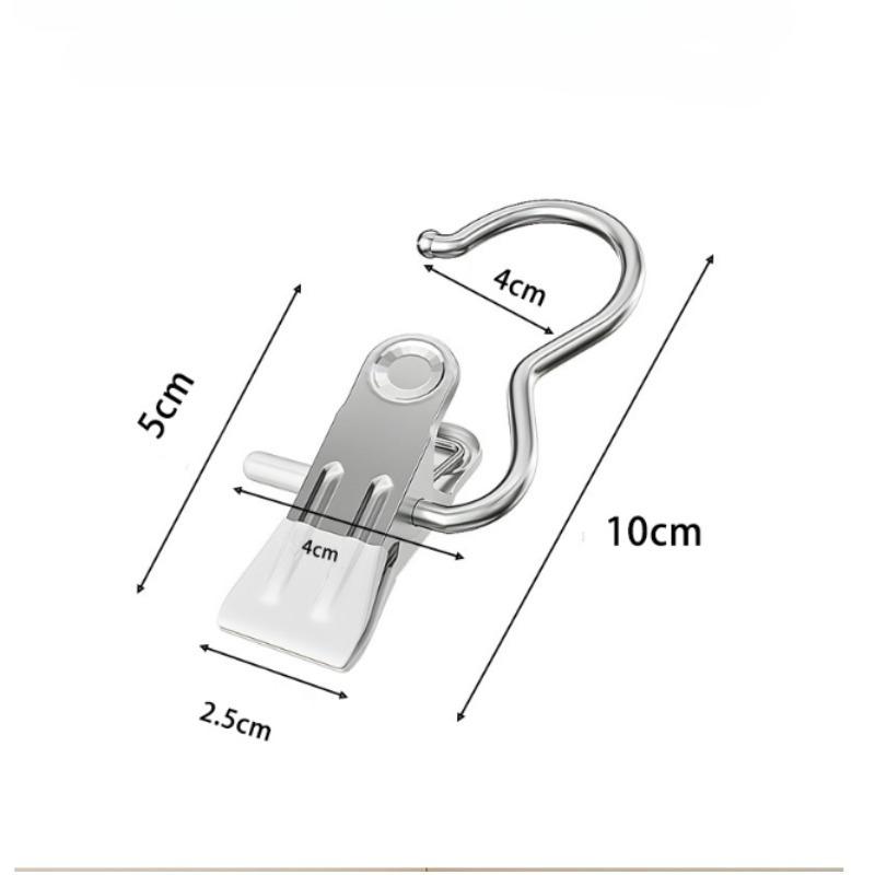 10PCS Clothespins Laundry Clothes Pegs Hook Portable Hanging Clothes Clip Pants Socks Storage Clip