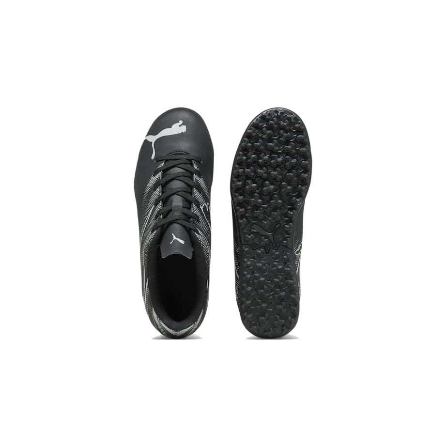 Puma Attacanto Soccer Cleats Shock Absorption Durable Low Top Kids Soccer Shoes Black 107481-01