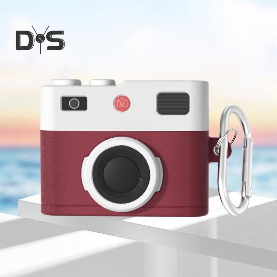 Headphone Case Protective Cover Shockproof Impact Resistant Retro 3D Camera Protective Silicone Skin Cover for AirPods 4