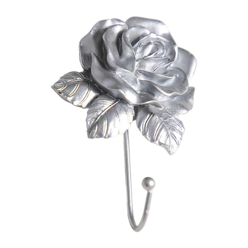 Artistic Heart Shape Wall Mount Hook With Floral Rose Designs Great For Organizing Small Items