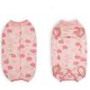 Cotton Dog Recovery Suit Cartoon Animal Print Dog Jumpsuit Sleeveless Design Breathable Anti-Lick Dog Romper