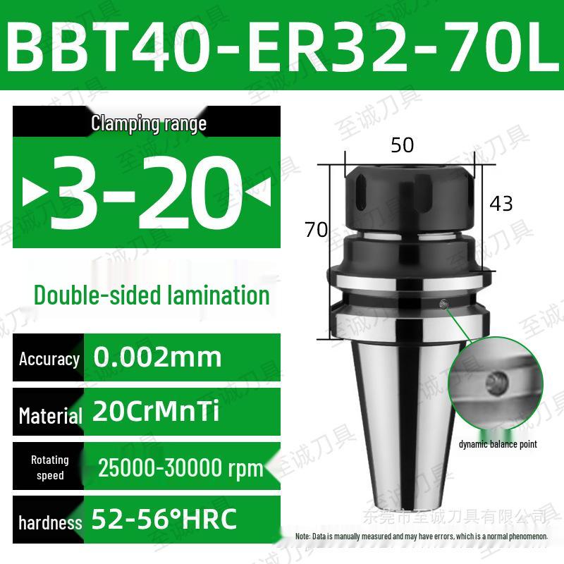 CNC-Hochgeschwindigkeits-Doppelseitiger BBT30/40/50-ER20/25/32 Werkzeughalter mit Dynamischer Auswuchtung
