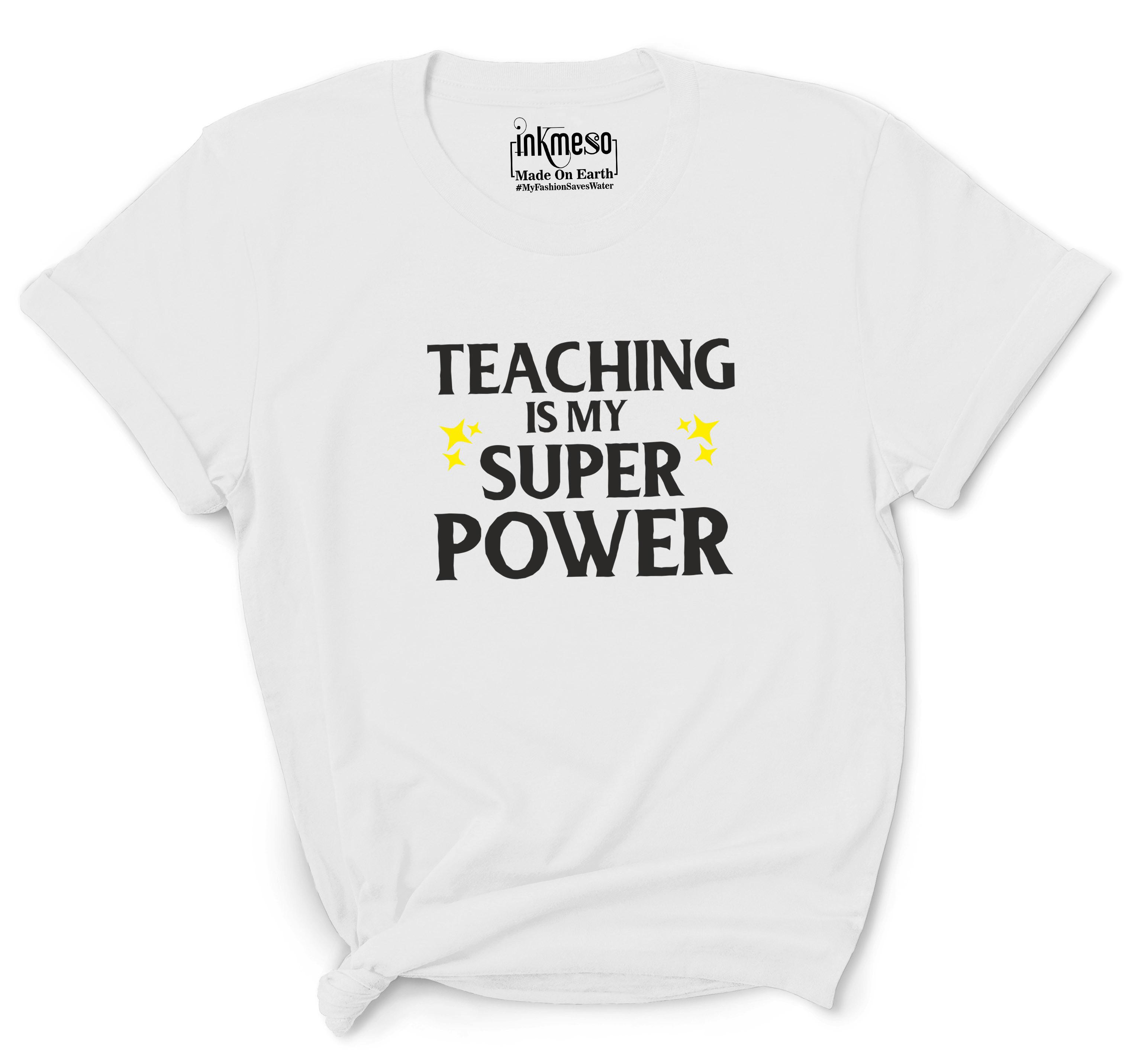 

Inkmeso Топ з круглим вирізом для жінок, які навчають, — моя надпотужна цитата вчителя XXL білий