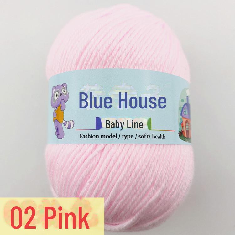 Blue Barbie Baby Yarn - 6-Strand, DIY Hand-Woven for Scarves and Slippers, Fine Hook