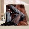 6 Sizes Arms Gun Art Printed Blanket Warm Soft and Comfortable Home Travel Blanket Sofa Bedding Cover Blanket Holiday Gifts
