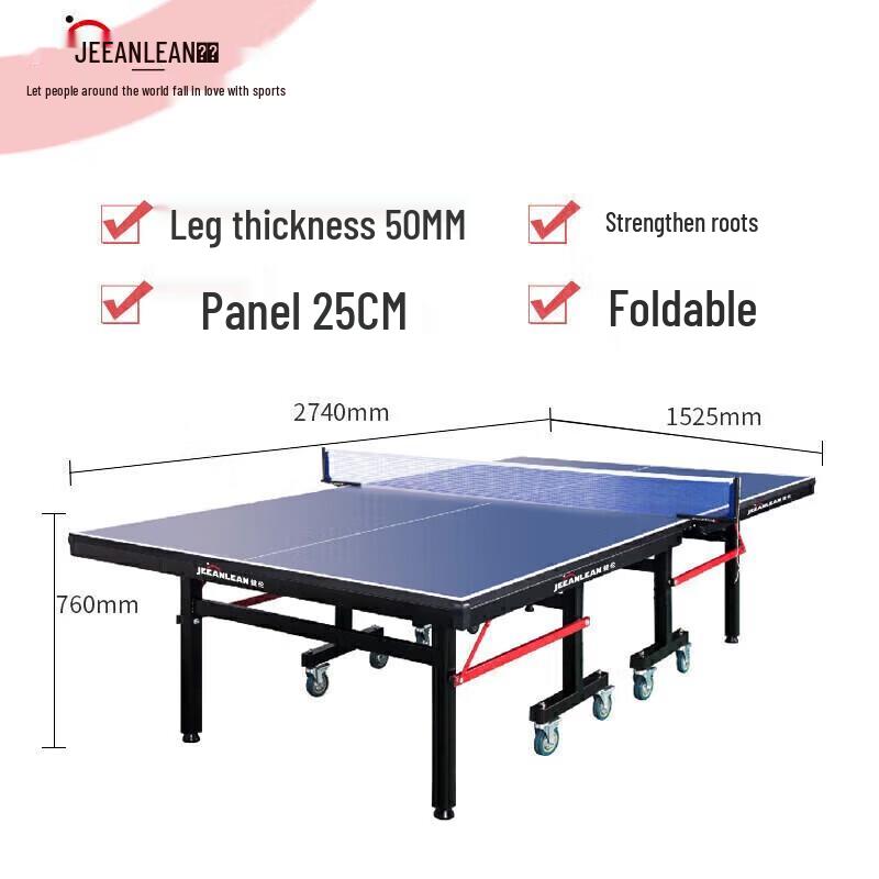 JEEANLEAN Foldable Indoor Table Tennis Table
