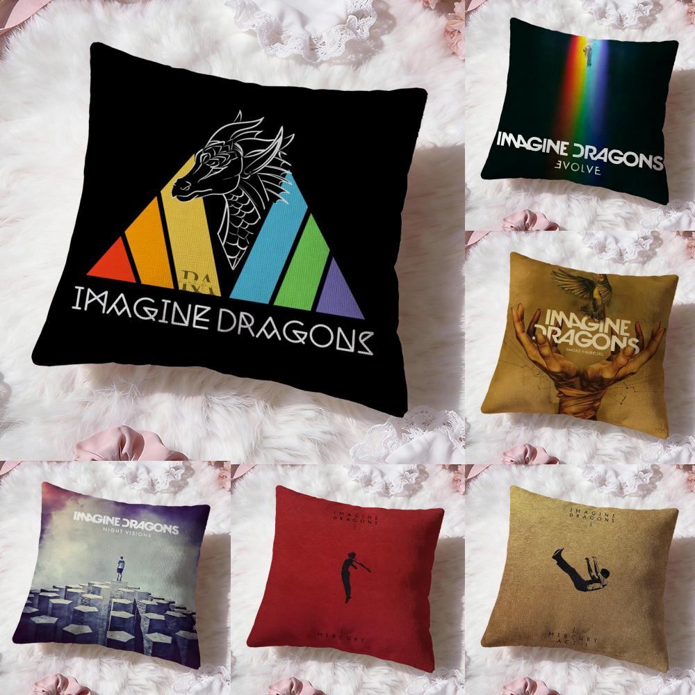 Band I-Imagine DragonsS Cushion Cover Premium Comfort Reversible Pillow Cove -Two in One Design for Any Room & Car Interior