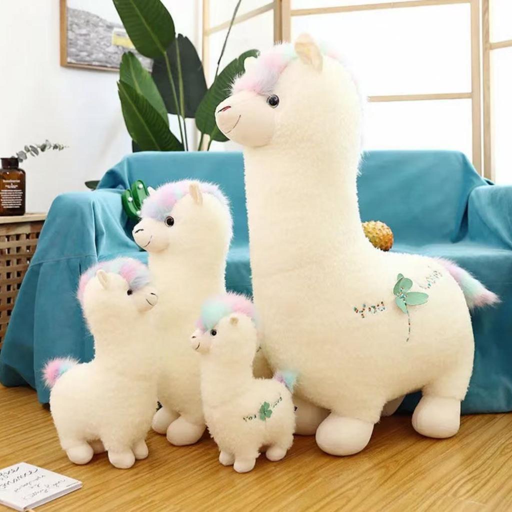 50-100CM Dream Alpaca Plush Toys Soft Stuffed White Lama Alpacos Animal Doll Kawaii Toys Room Decor