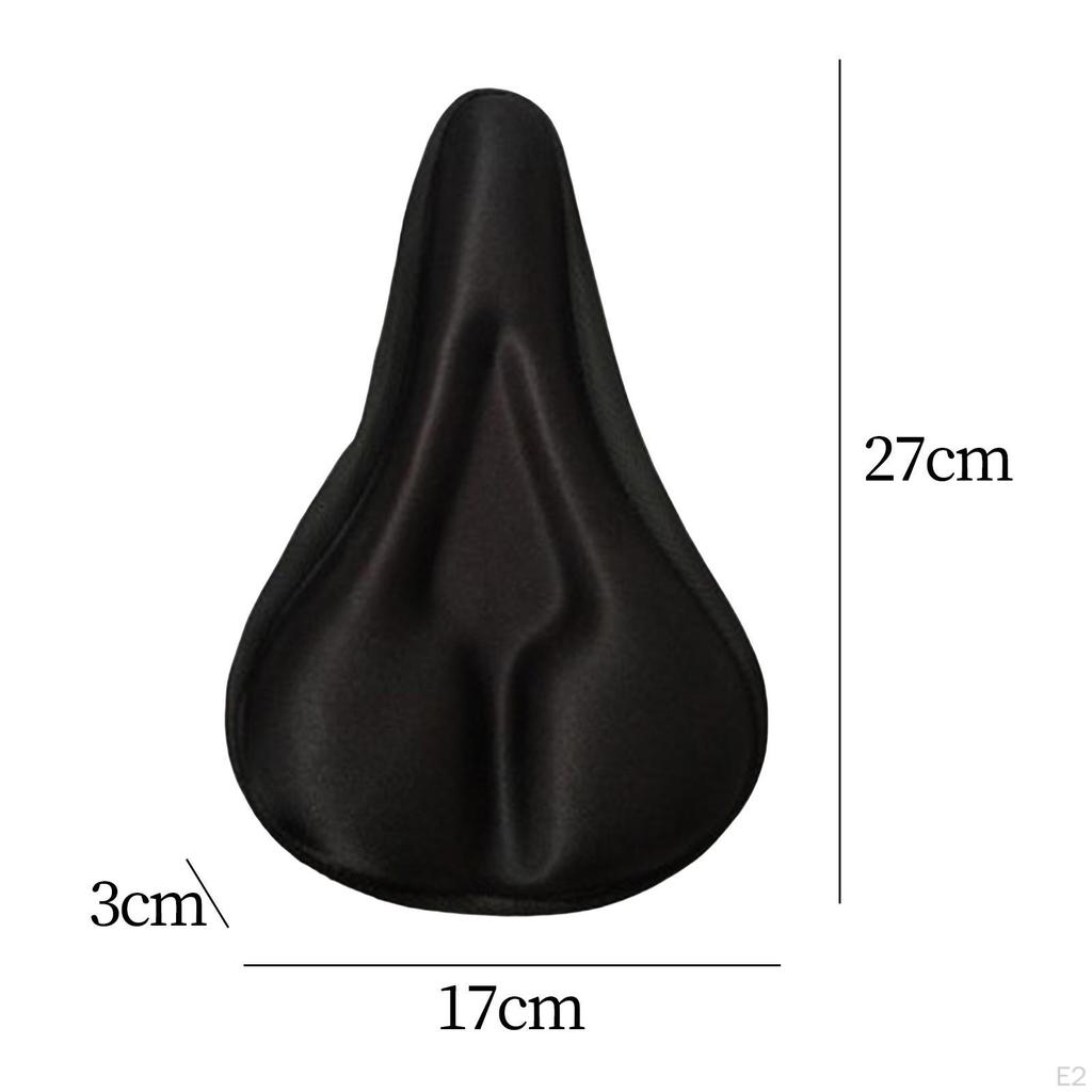 Bike Saddle Bicycle Cushion Cycling Accessories, Black Padded Seat, Seat Cover for