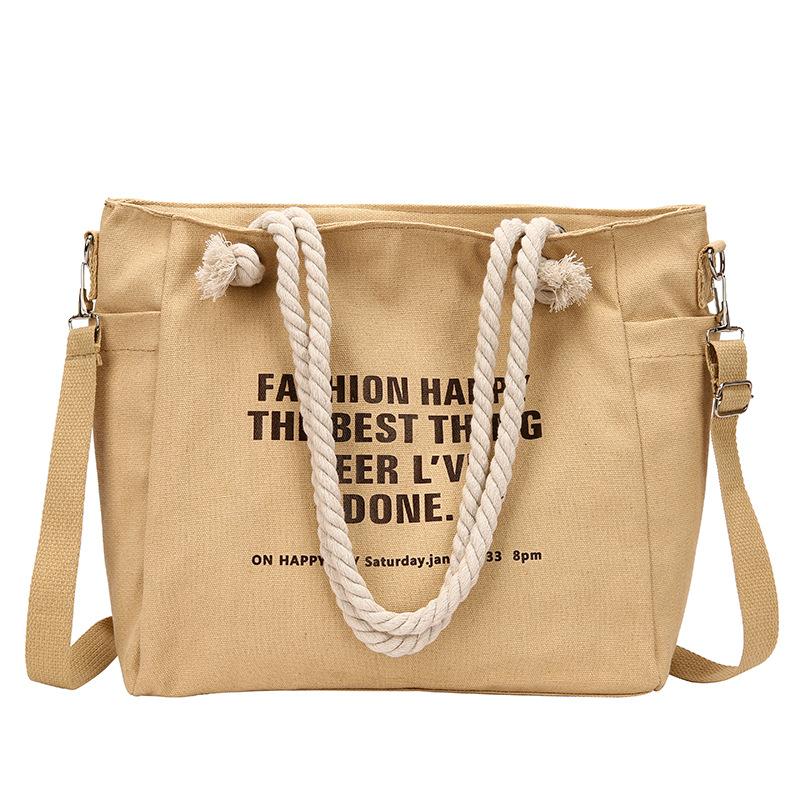 Новая простая холщовая женская сумка большой вместимости — фото 6