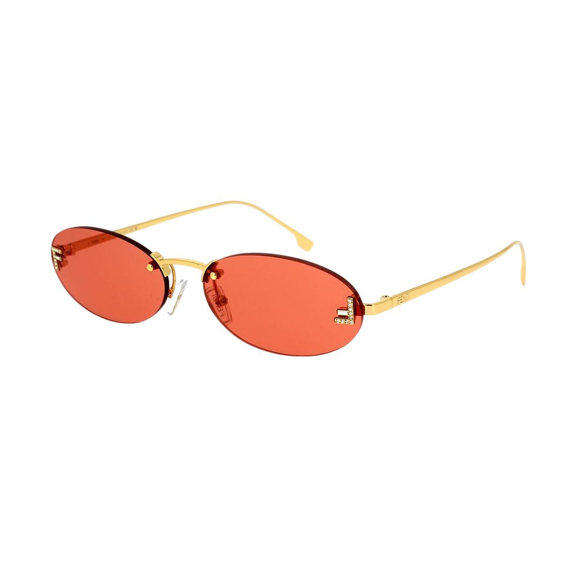 

Fendi Avant-Garde Fashion Oval Sunglasses Women sunglasses FE4075US5430S Gold,54