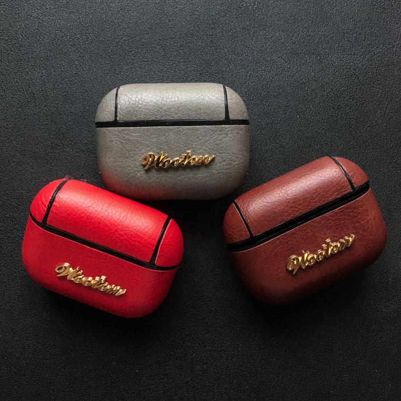 Weeten PU kožený kryt pro Airpods Pro Bluetooth Headset PC kryt pro Airpods Pro příslušenství