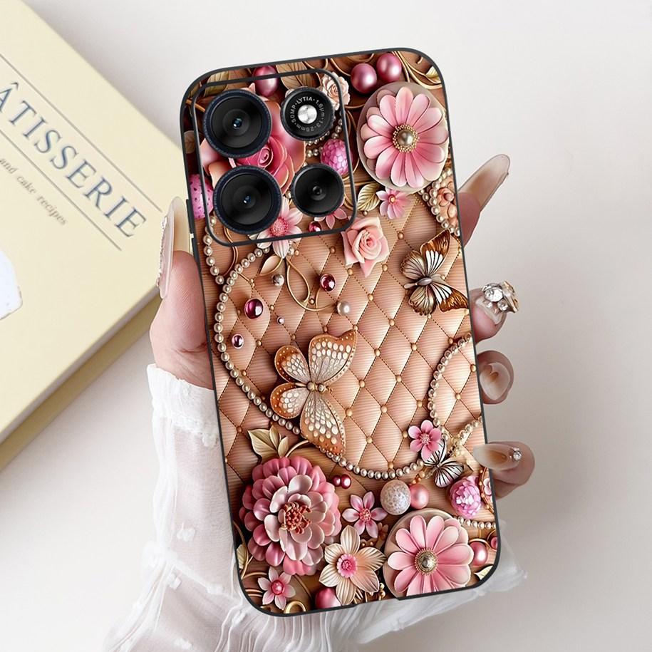 For Motorola Moto G86 G56 5G Case 2025 Fashion Flower Marble Sunset Capa Soft Silicone Phone Cover For MotoG56 MotoG86 5G Bumper