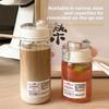 Summer high-appearance plastic cup, portable anti-drop water cup, simple student cup, children's water bottle with strap, ins style