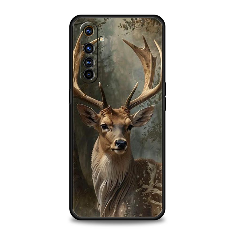 Deer Lichee Pattern Soft TPU For Realme 13 12 11 10 9 Pro Plus GT3 GT2 C21 C25 C35 C53 C55 C67 Pro 5G Phone Case Cover Funda Bag