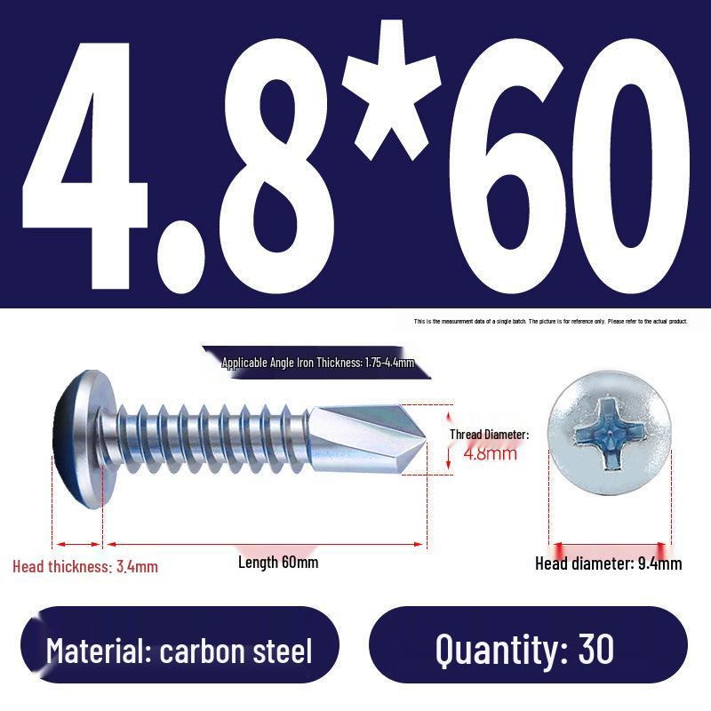 Stainless Steel 304 Phillips Round Head Self-Drilling & Tapping Screws, M3.9/M4.8/M5.5 Swallowtail Bolts