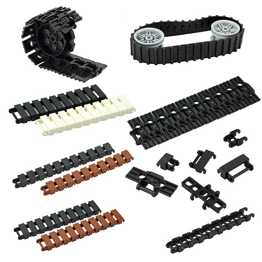Bai Fen Bai Dolls And Toys Unisex Building Blocks Creative Tank Chain Track Link Single Wide 1.5 Wide Double Wide Bricks 53992 88323 3873 3711 Track Tread Moc Toy