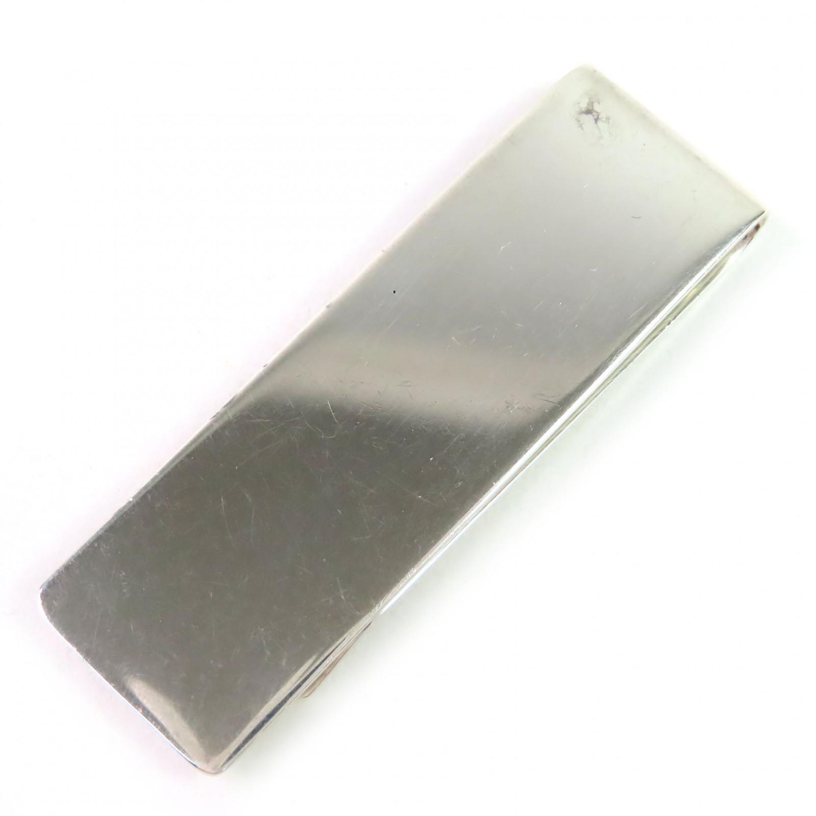 

Very Good TIFFANY&Co. Money clip Logo engraved bill clip Silver SV925 mens Used