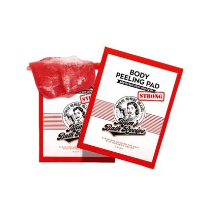 Mom's Bath Recipe Body Peeling Pad [Strong - Phytoncide Scent] | Intensive Exfoliating & Deep Cleansing Body Scrub | 25ml X 8 Pads (1 Box)