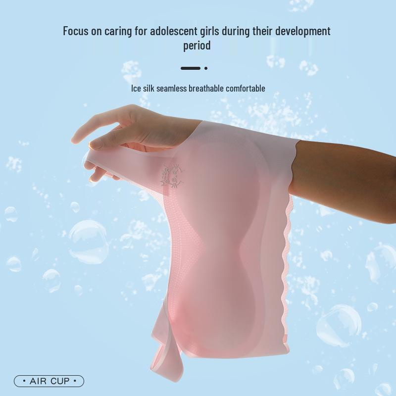 Seamless Ice Silk Sports Bra for Teen Girls