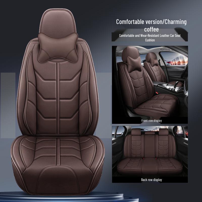 ZRV Fengshen AX7 Mach Edition Emgrand Thor Leather Car Seat Cushion - Universal Fit, Four Seasons, Eight-Pack Abs