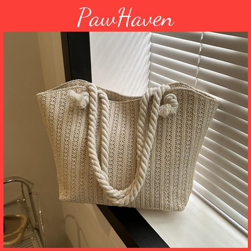 Handmade Summer Yogodlns Straw Womens Shoulder Bags Fashion Weaving Top Handle Large Capacity Ladies Vacation Tote Bag