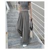 Summer thin pleated lazy casual pants floor mopping pants Yamamoto wide-leg pants women's ice silk fashion