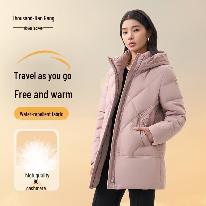 Женский пуховик Qianrengang 2025 с капюшоном, короткий, Y309305Y XL