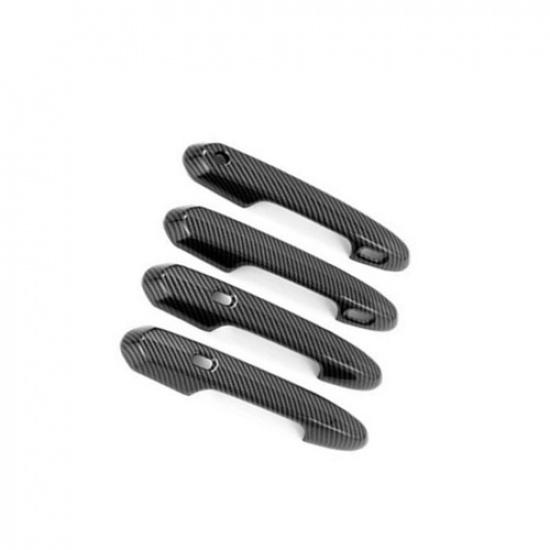 Carbon Fiber 4X Exterior Door Handle Cover Trim For Toyota Sienna 2021 2022 2023