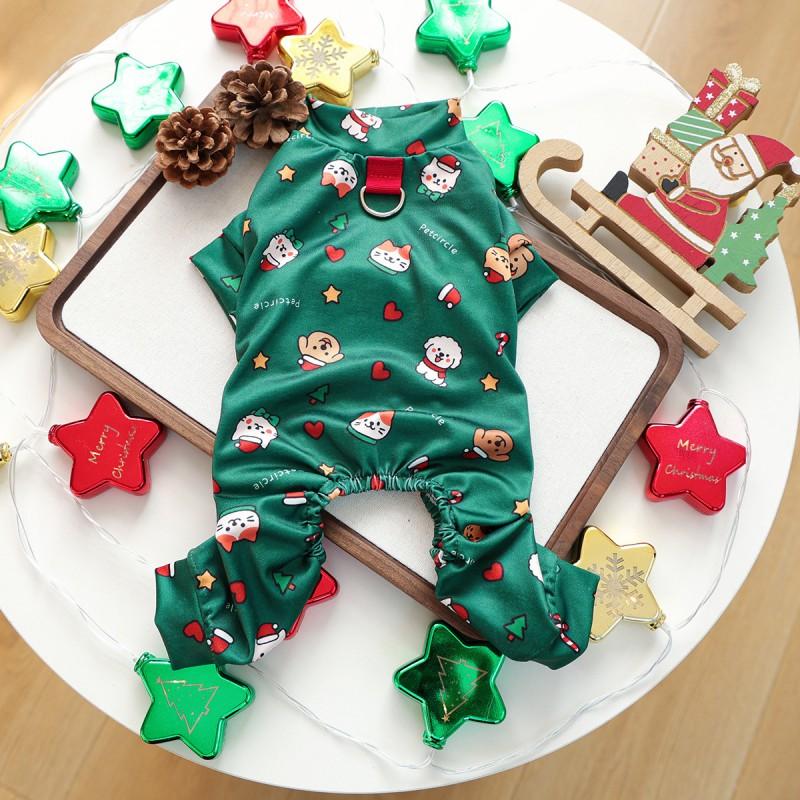 Halloween Christmas Pet Dog Cat Four-Legged Pajamas Cute Soft Breathable Costume Outfit
