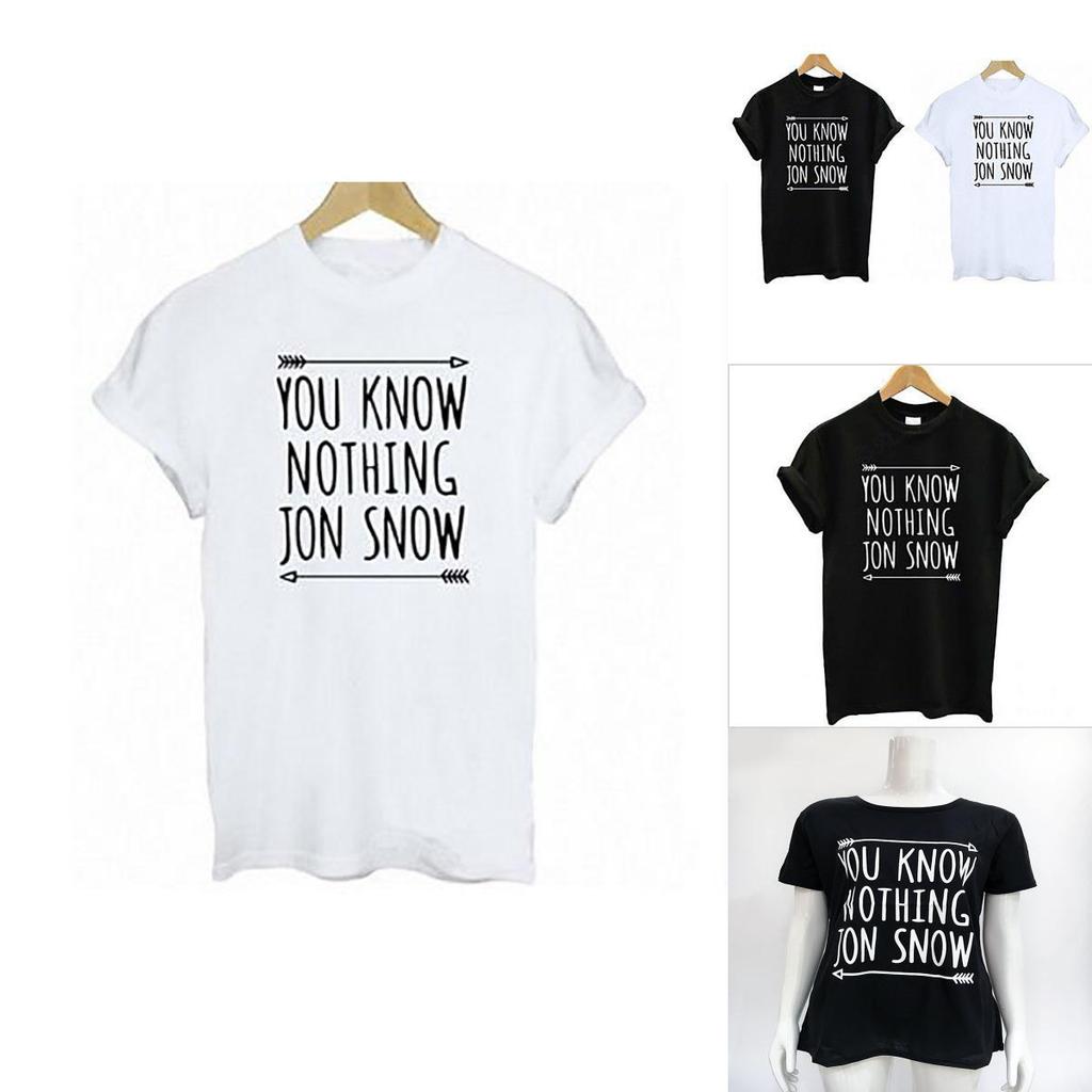 Premium Quality Women T-shirts Game Of Thrones Short Sleeve Letter Design