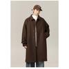 Spring and Autumn Men's New Mid-length Loose Thickened Lapel Jacket